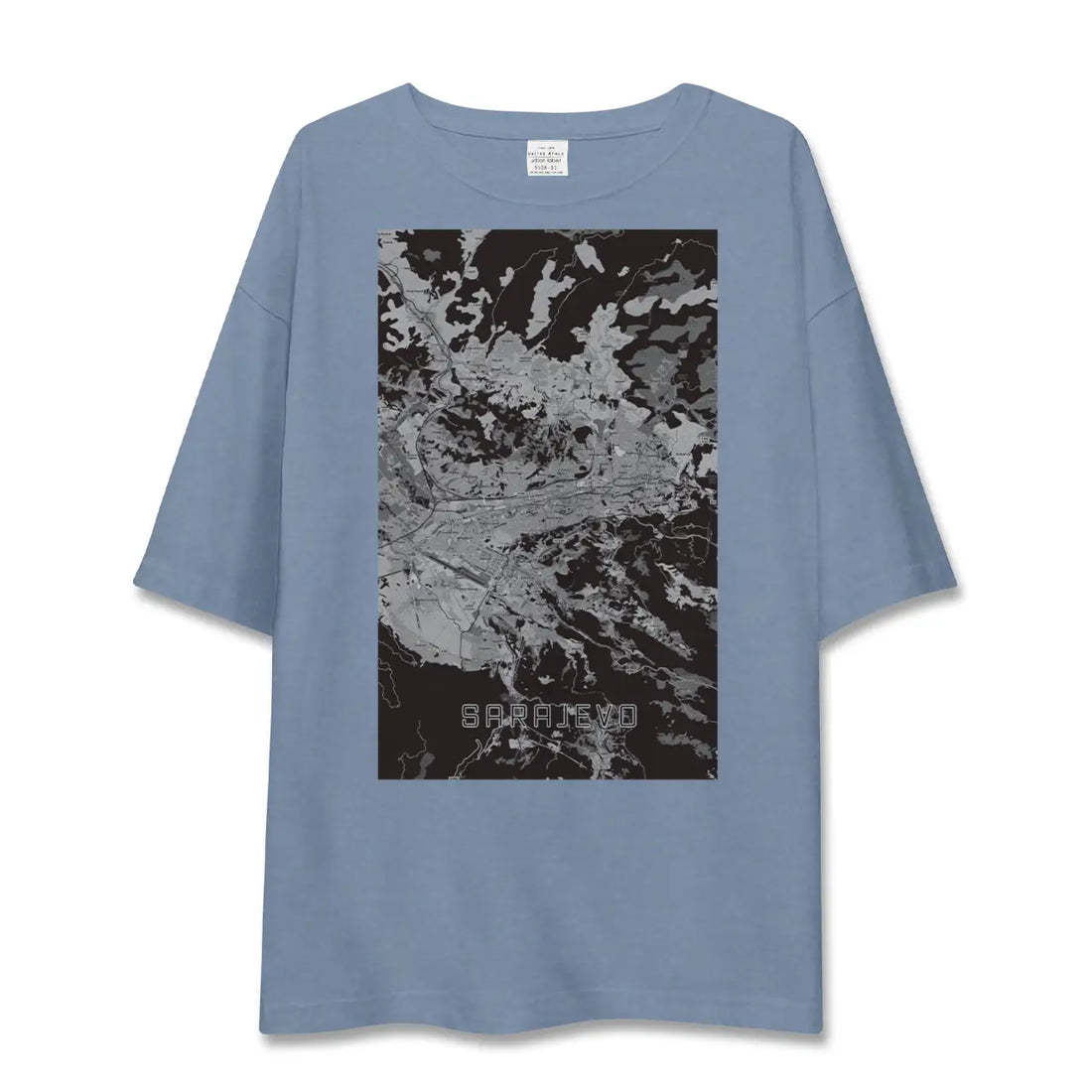 【サラエヴォ(ボスニア・ヘルツェゴビナ)】地図柄ビッグシルエットTシャツ