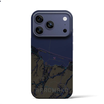 【サロマ湖（北海道）】地図柄iPhoneケース（バックカバータイプ）