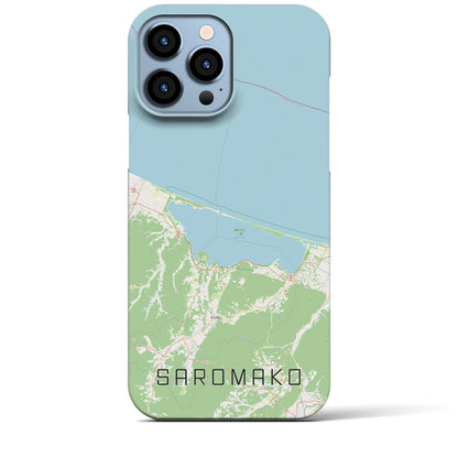 【サロマ湖（北海道）】地図柄iPhoneケース（バックカバータイプ）