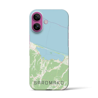 【サロマ湖（北海道）】地図柄iPhoneケース（バックカバータイプ）