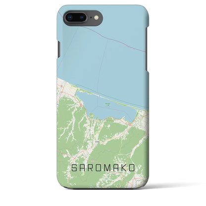 【サロマ湖（北海道）】地図柄iPhoneケース（バックカバータイプ）
