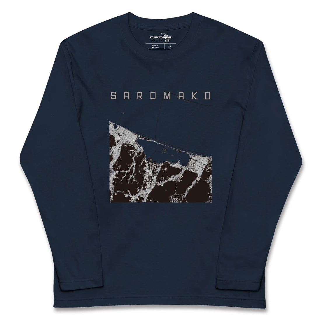 【サロマ湖（北海道）】地図柄ロングスリーブTシャツ