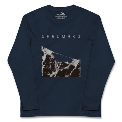 【サロマ湖（北海道）】地図柄ロングスリーブTシャツ