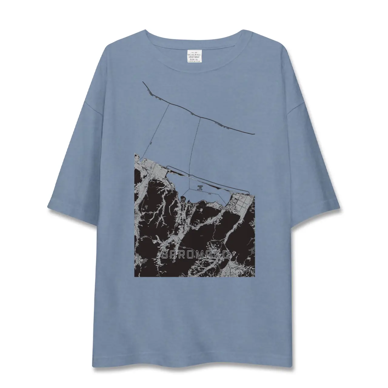 【サロマ湖（北海道）】地図柄ビッグシルエットTシャツ