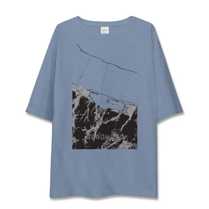 【サロマ湖（北海道）】地図柄ビッグシルエットTシャツ