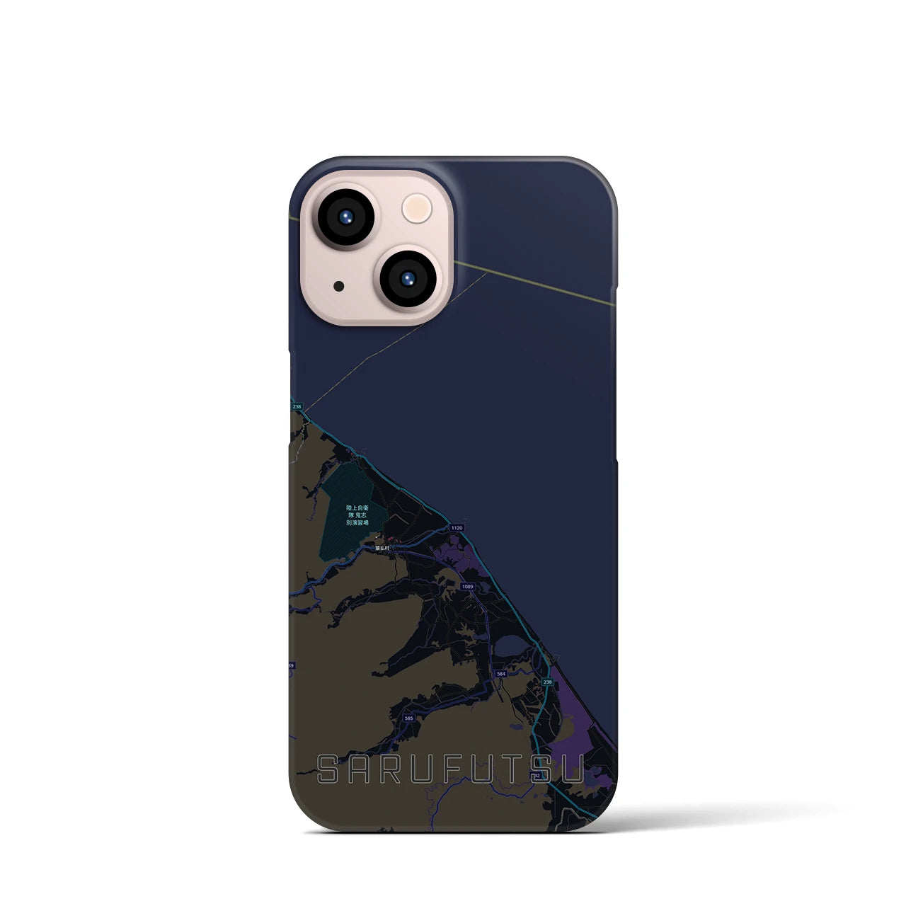 【猿払（北海道）】地図柄iPhoneケース（バックカバータイプ）