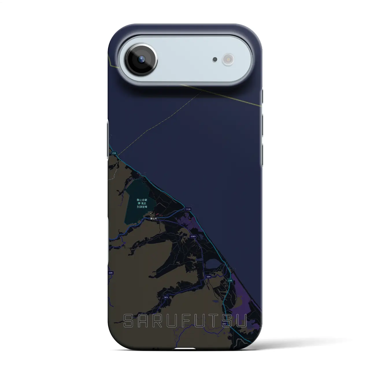【猿払（北海道）】地図柄iPhoneケース（バックカバータイプ）