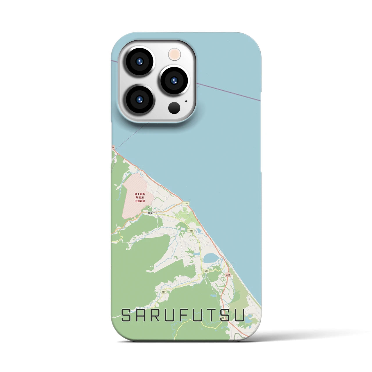 【猿払（北海道）】地図柄iPhoneケース（バックカバータイプ）