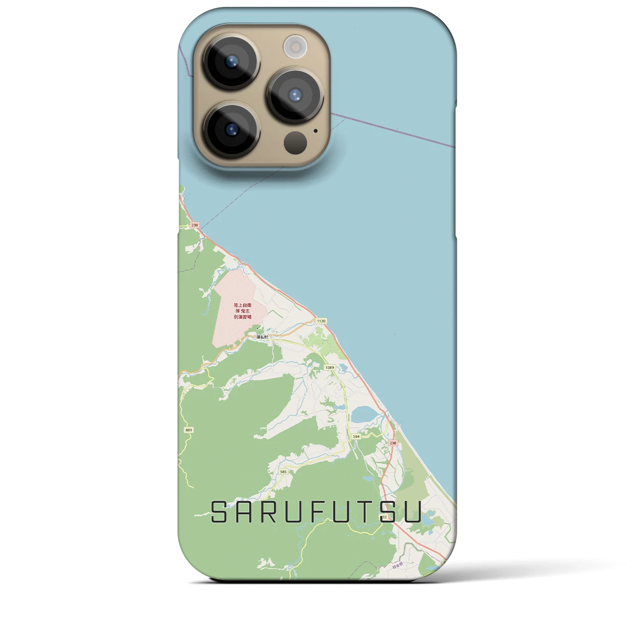 【猿払（北海道）】地図柄iPhoneケース（バックカバータイプ）