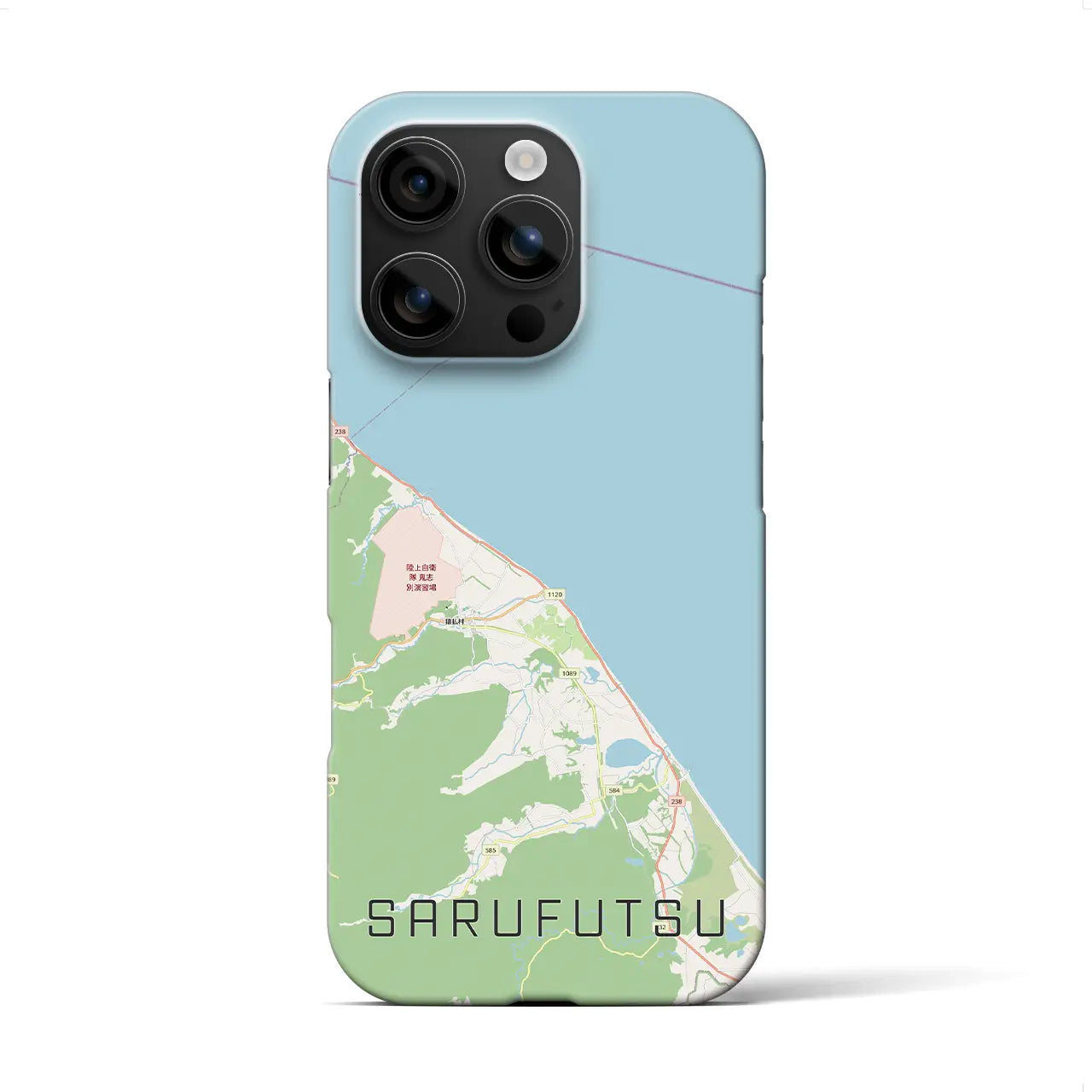 【猿払（北海道）】地図柄iPhoneケース（バックカバータイプ）