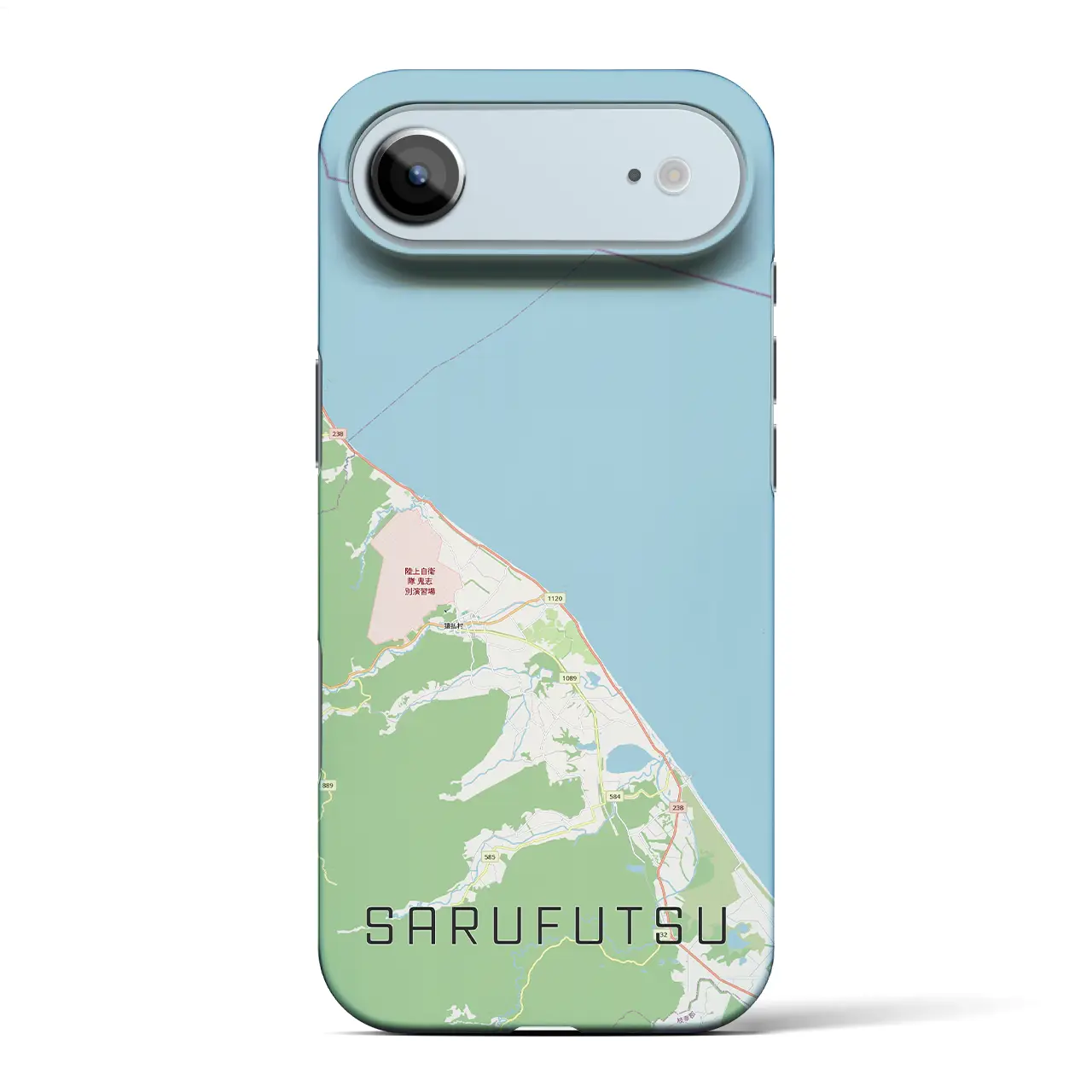 【猿払（北海道）】地図柄iPhoneケース（バックカバータイプ）