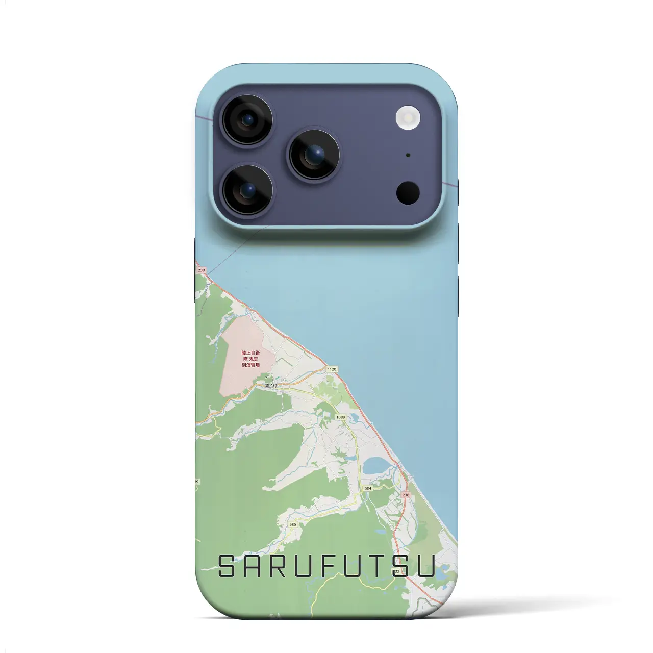 【猿払（北海道）】地図柄iPhoneケース（バックカバータイプ）
