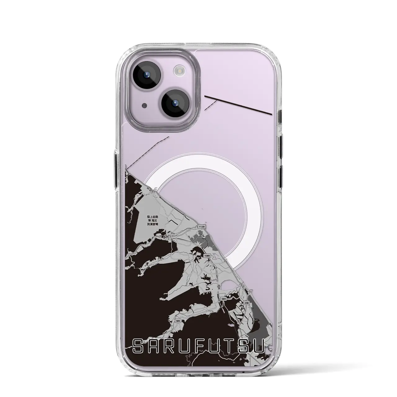 【猿払（北海道）】地図柄iPhoneケース（MagSafeタイプ）