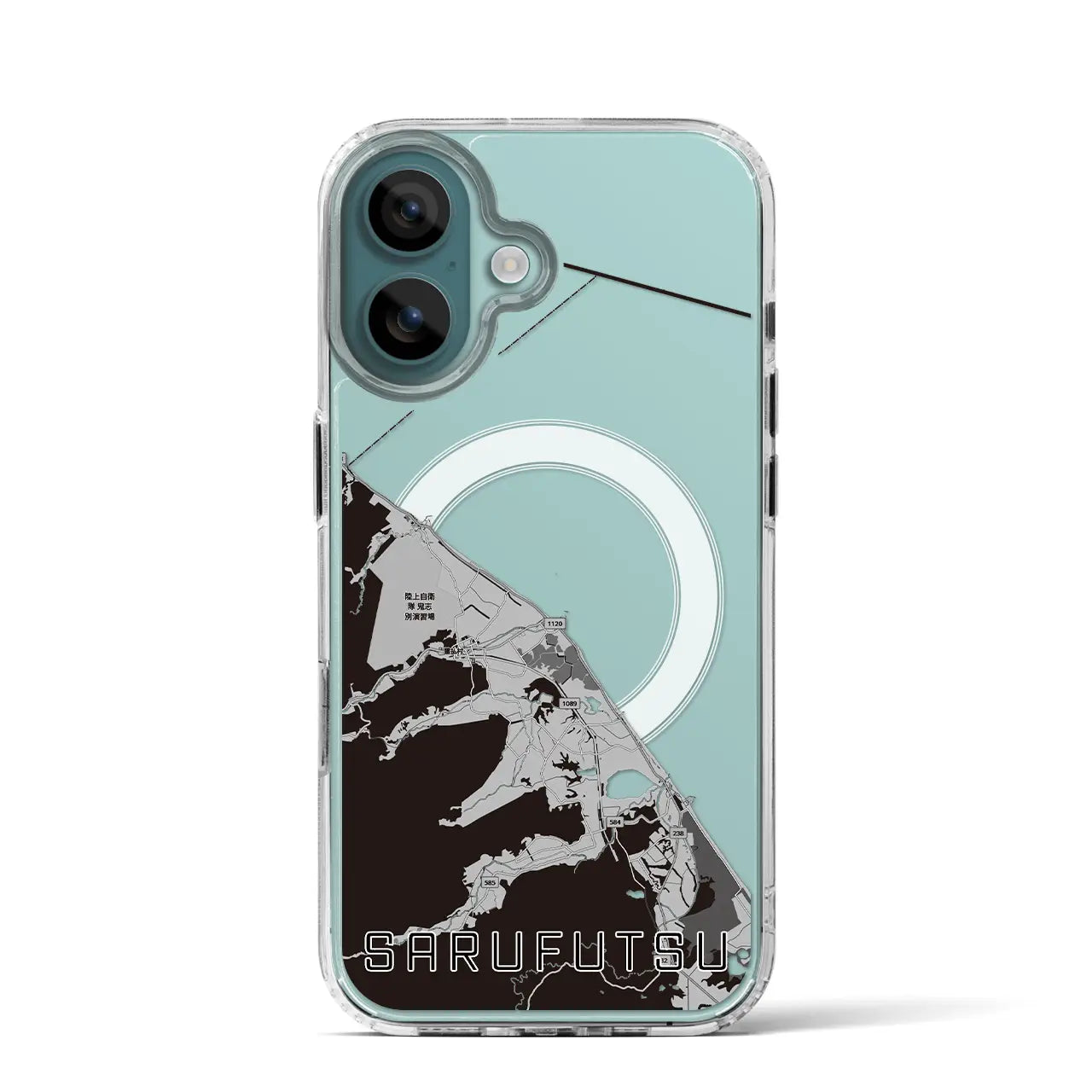 【猿払（北海道）】地図柄iPhoneケース（MagSafeタイプ）