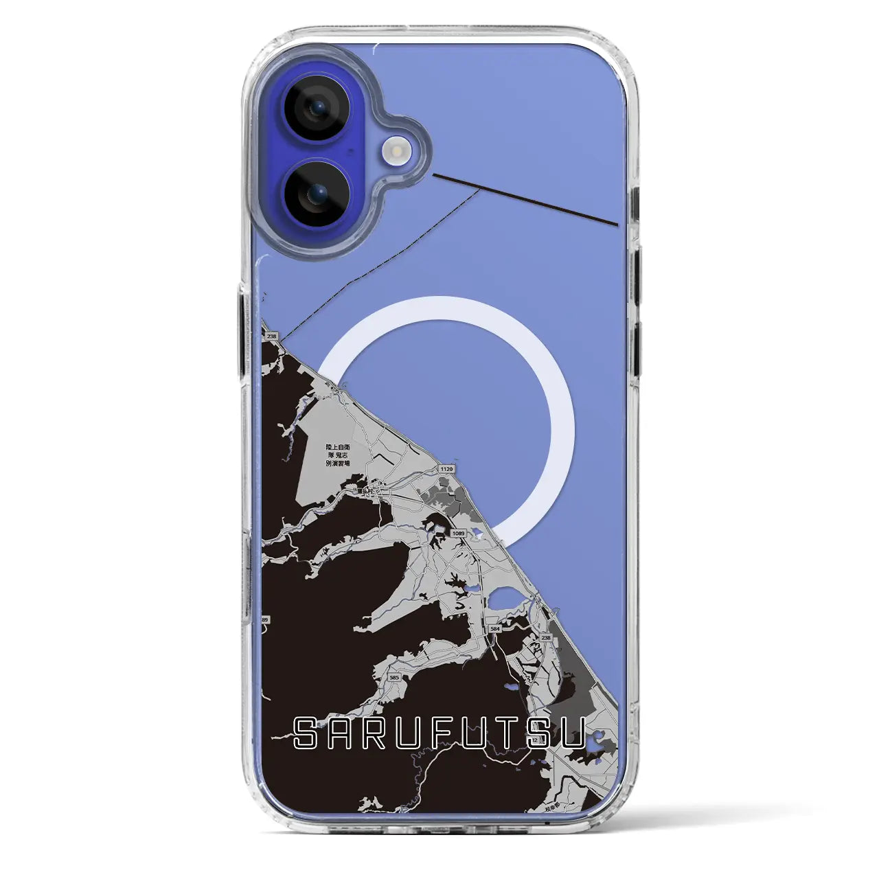 【猿払（北海道）】地図柄iPhoneケース（MagSafeタイプ）