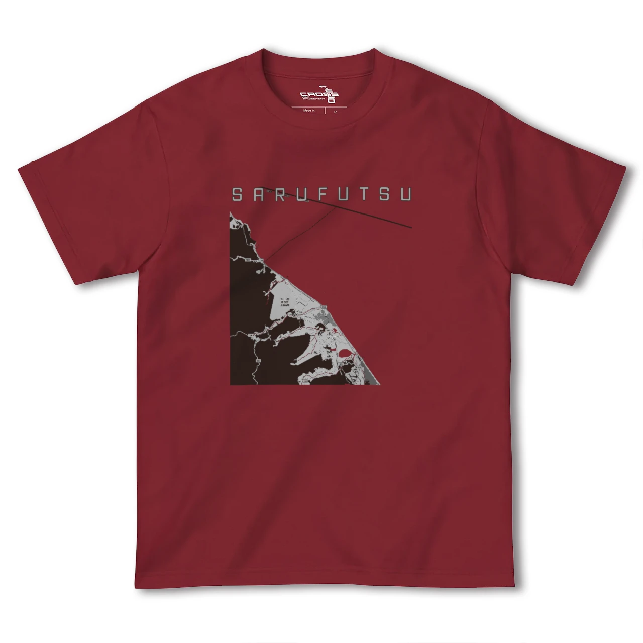 【猿払（北海道）】地図柄ヘビーウェイトTシャツ