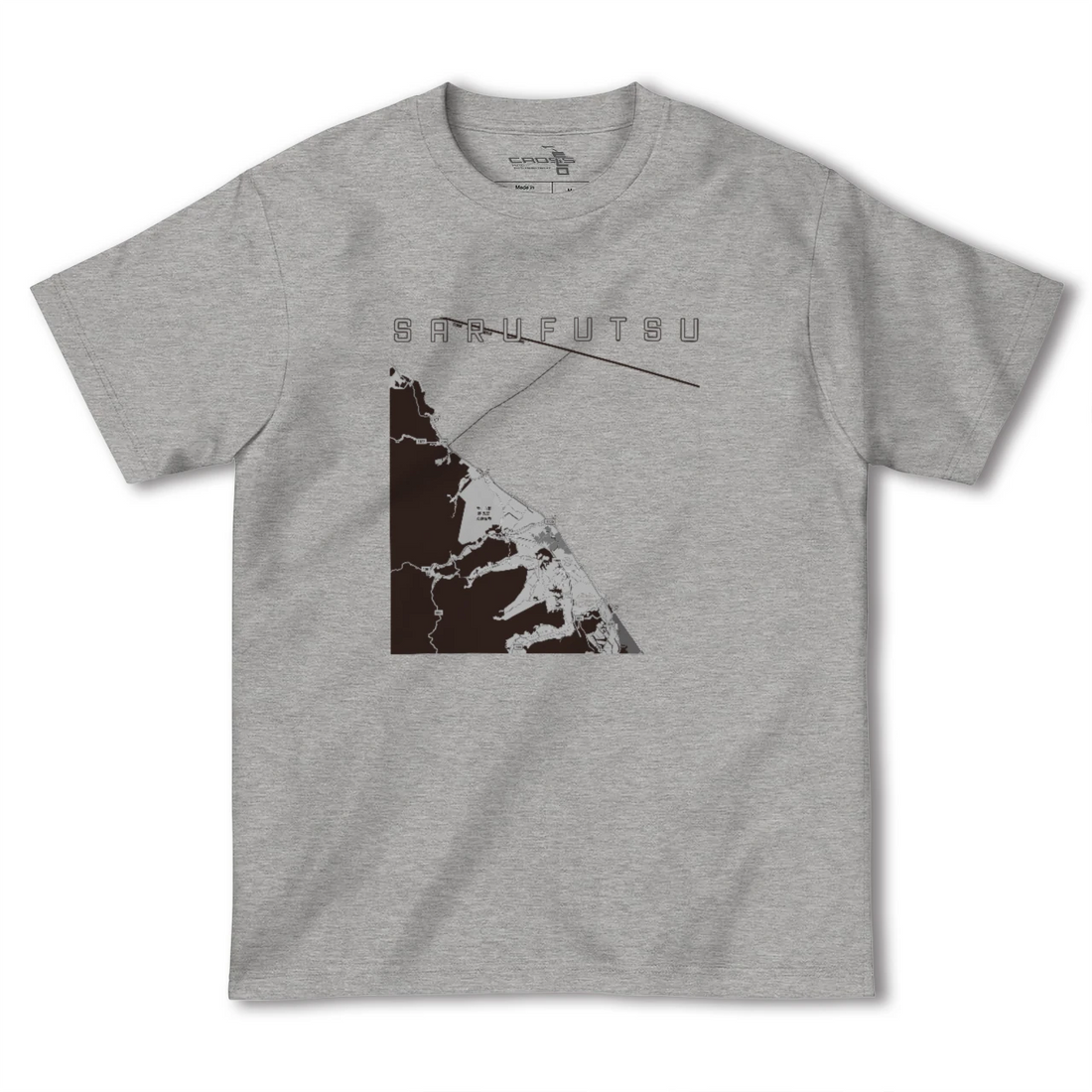【猿払（北海道）】地図柄ヘビーウェイトTシャツ