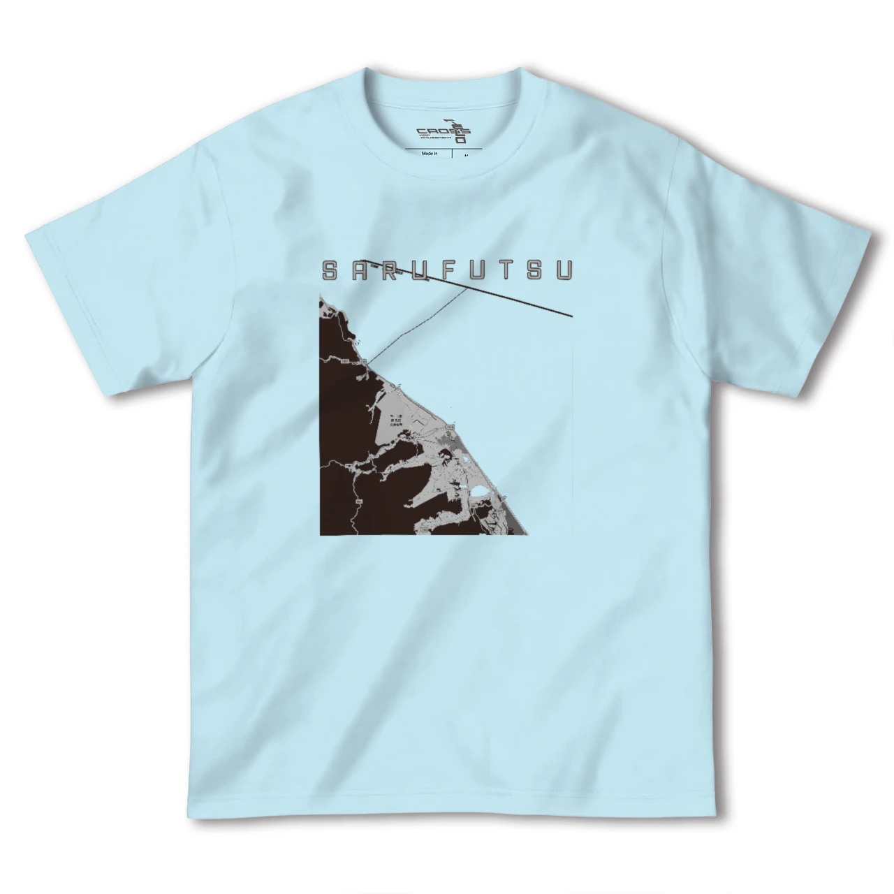 【猿払（北海道）】地図柄ヘビーウェイトTシャツ