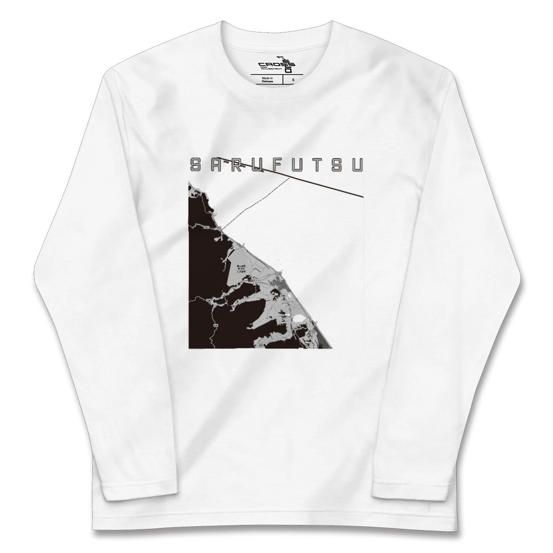 【猿払（北海道）】地図柄ロングスリーブTシャツ