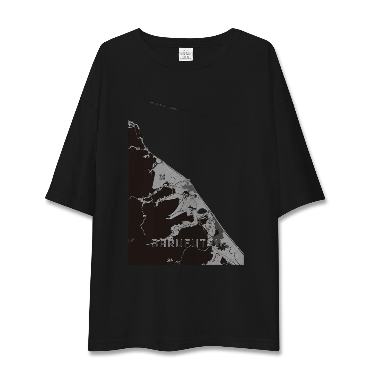【猿払（北海道）】地図柄ビッグシルエットTシャツ