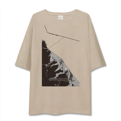 【猿払（北海道）】地図柄ビッグシルエットTシャツ