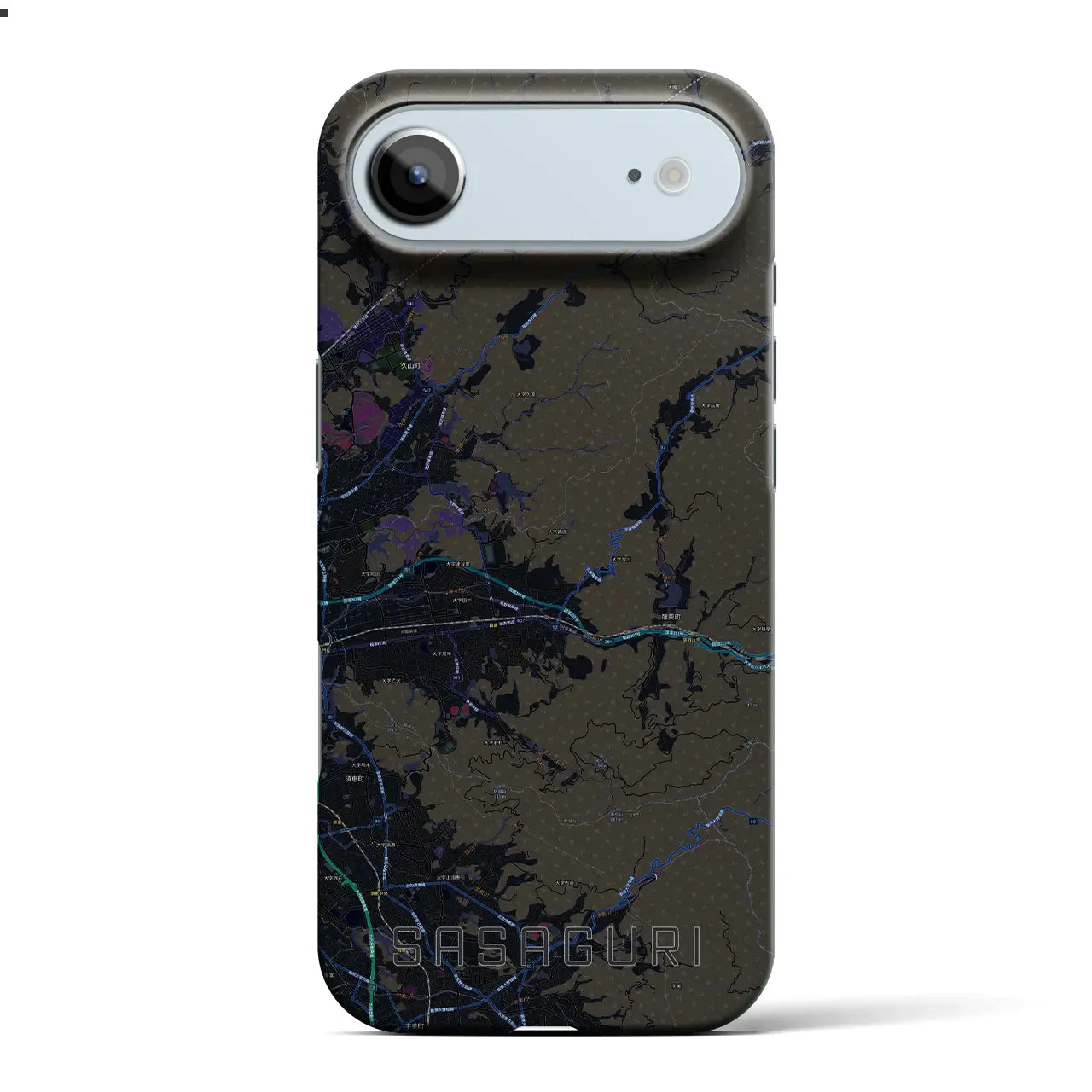 【篠栗（福岡県）】地図柄iPhoneケース（バックカバータイプ）