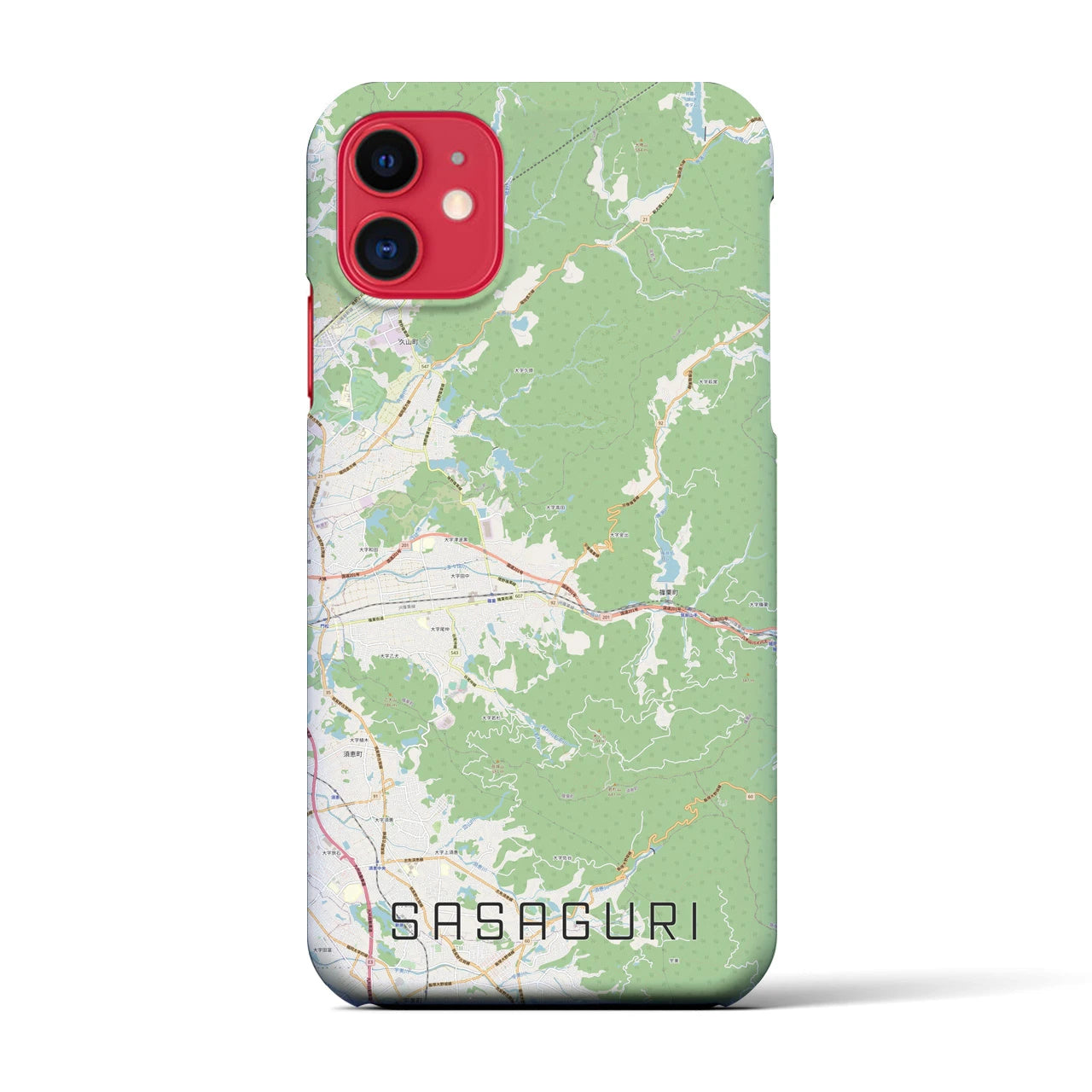 【篠栗（福岡県）】地図柄iPhoneケース（バックカバータイプ）