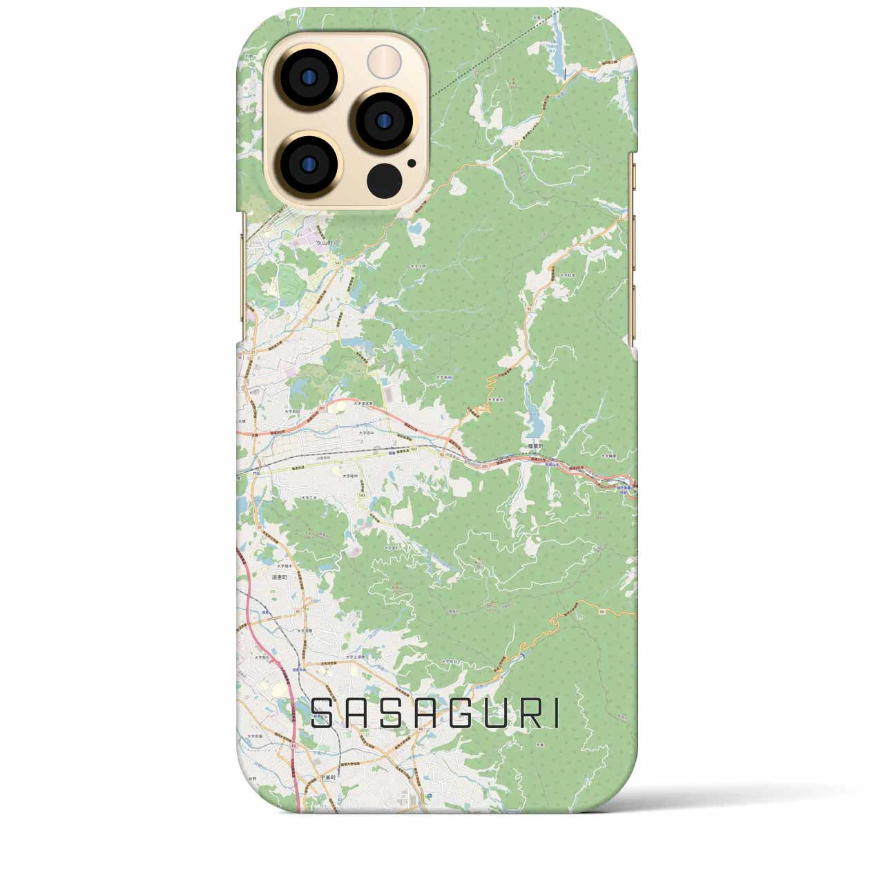 【篠栗（福岡県）】地図柄iPhoneケース（バックカバータイプ）