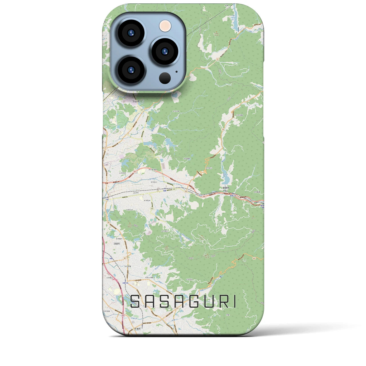 【篠栗（福岡県）】地図柄iPhoneケース（バックカバータイプ）