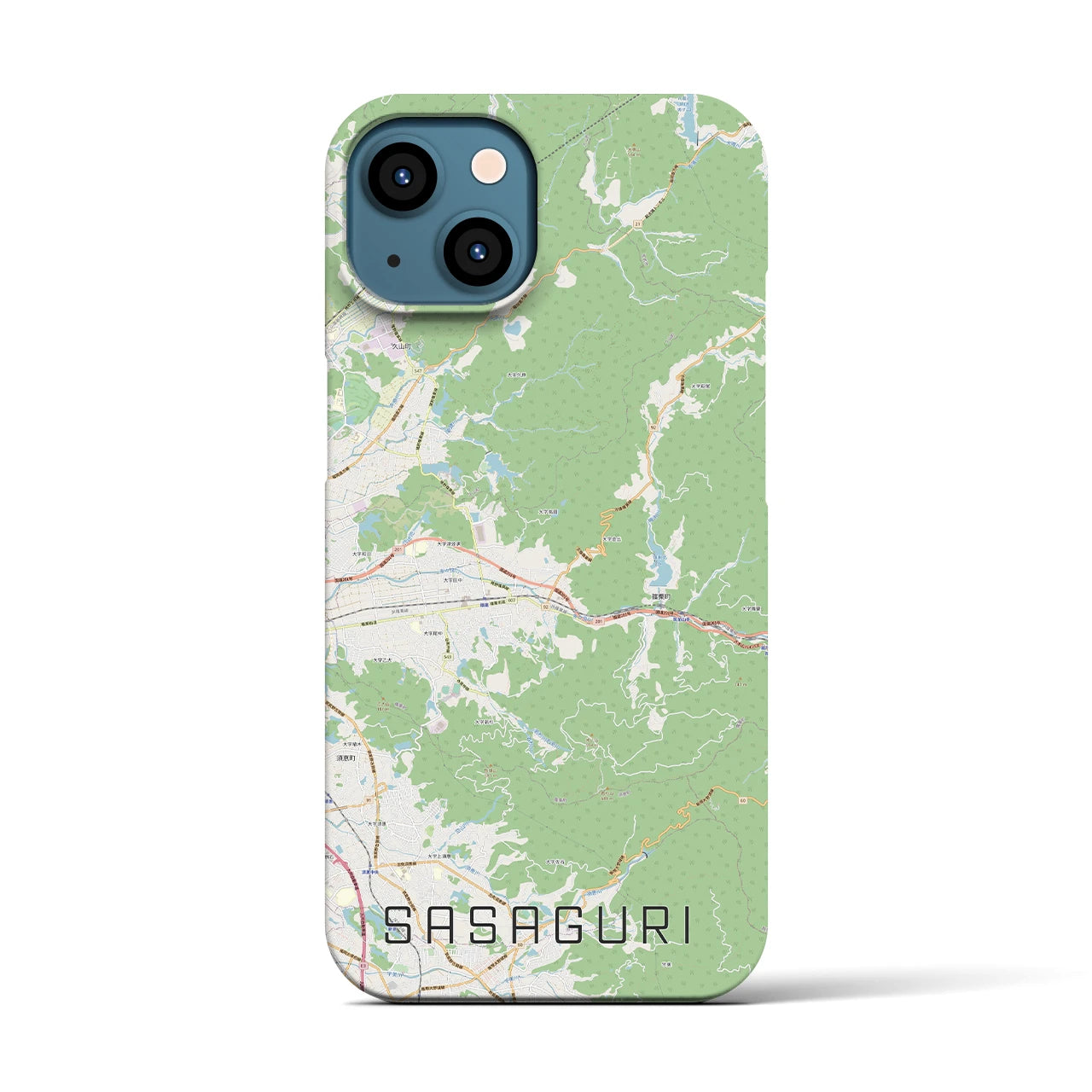 【篠栗（福岡県）】地図柄iPhoneケース（バックカバータイプ）