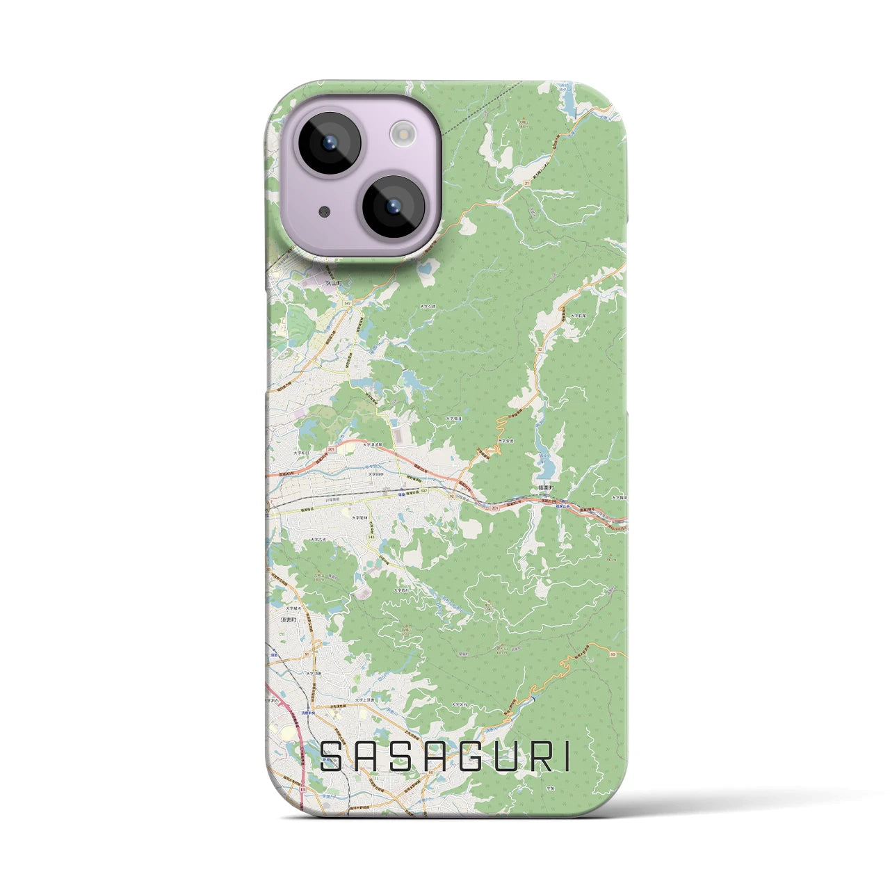 【篠栗（福岡県）】地図柄iPhoneケース（バックカバータイプ）