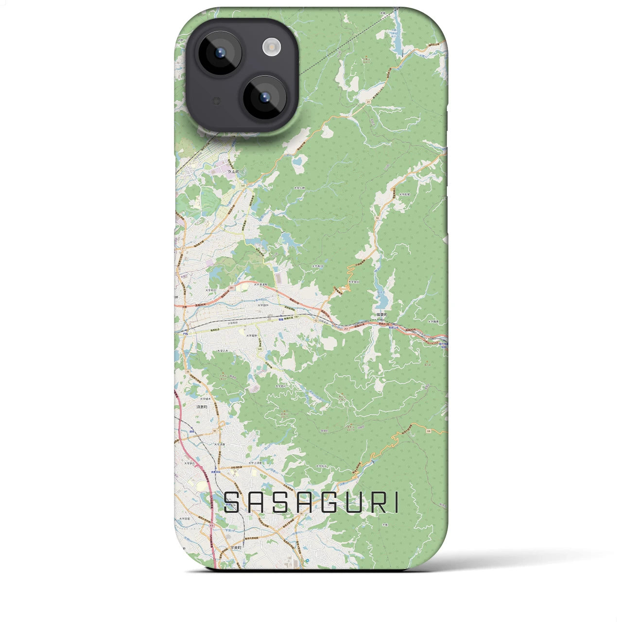 【篠栗（福岡県）】地図柄iPhoneケース（バックカバータイプ）