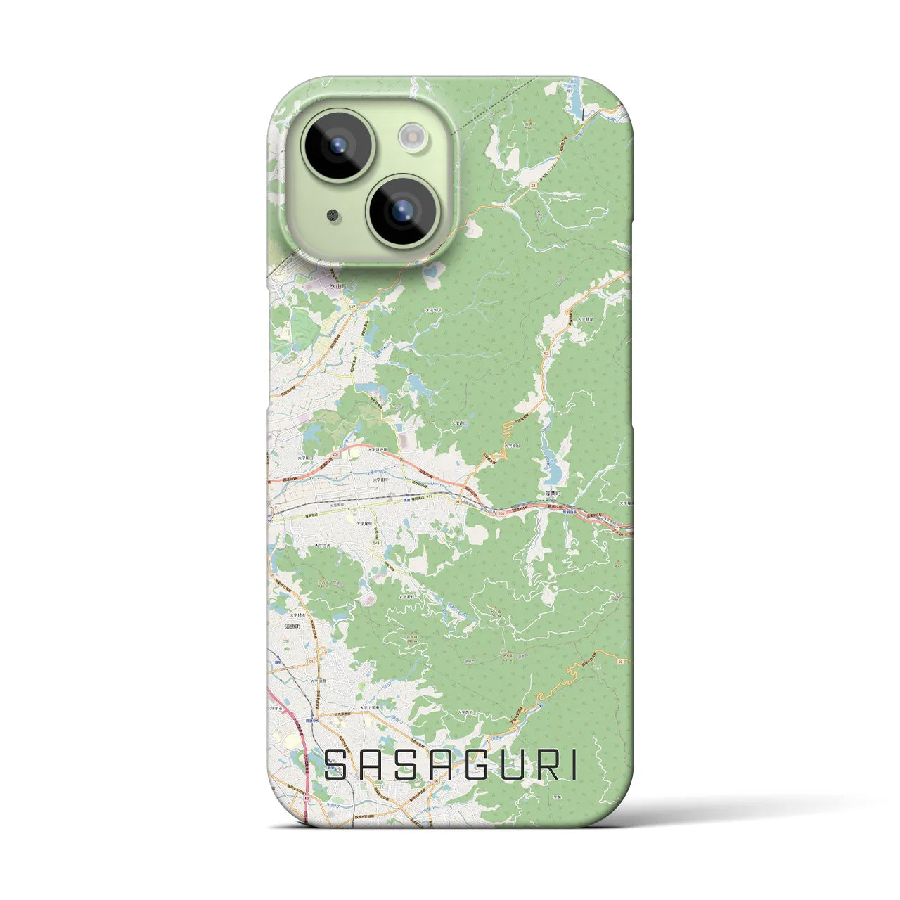 【篠栗（福岡県）】地図柄iPhoneケース（バックカバータイプ）