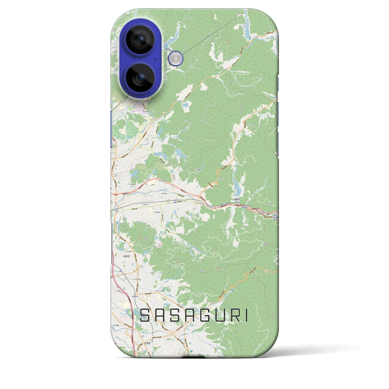 【篠栗（福岡県）】地図柄iPhoneケース（バックカバータイプ）ナチュラル・iPhone 16 Pro Max 用