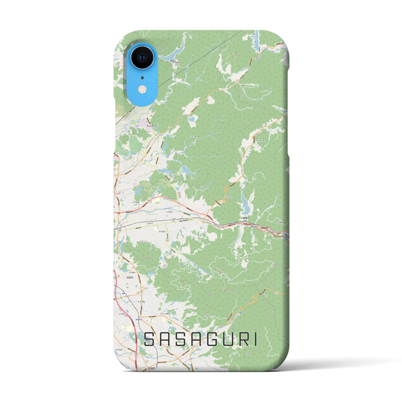 【篠栗（福岡県）】地図柄iPhoneケース（バックカバータイプ）