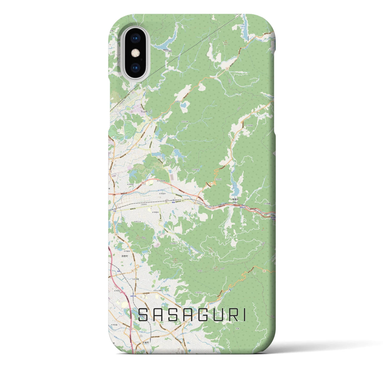 【篠栗（福岡県）】地図柄iPhoneケース（バックカバータイプ）