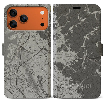 【篠栗（福岡県）】地図柄iPhoneケース（手帳タイプ）