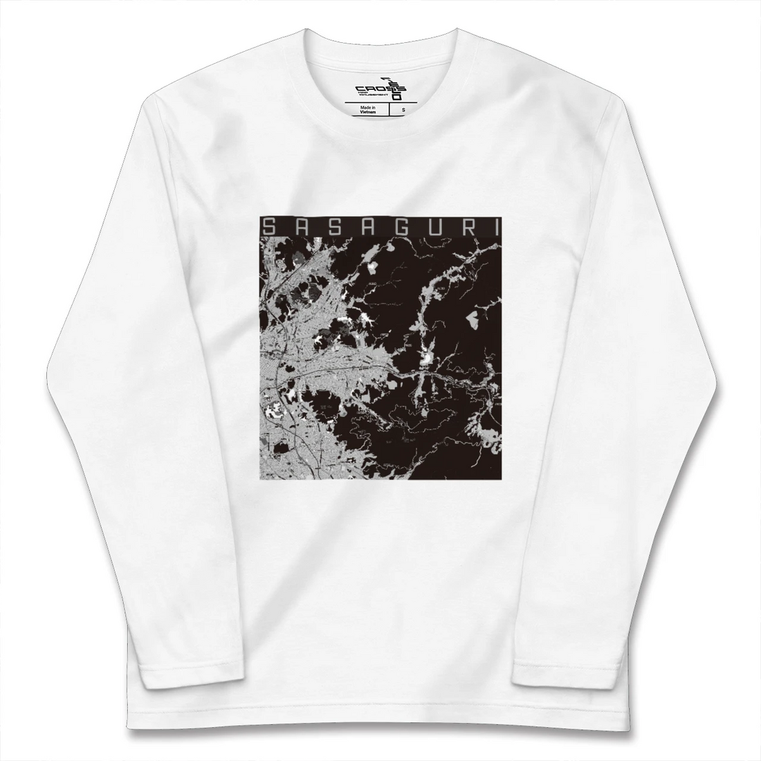 【篠栗（福岡県）】地図柄ロングスリーブTシャツ
