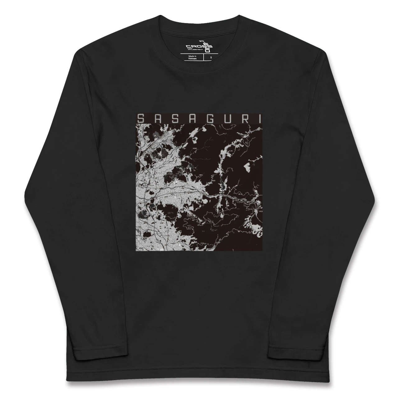 【篠栗（福岡県）】地図柄ロングスリーブTシャツ