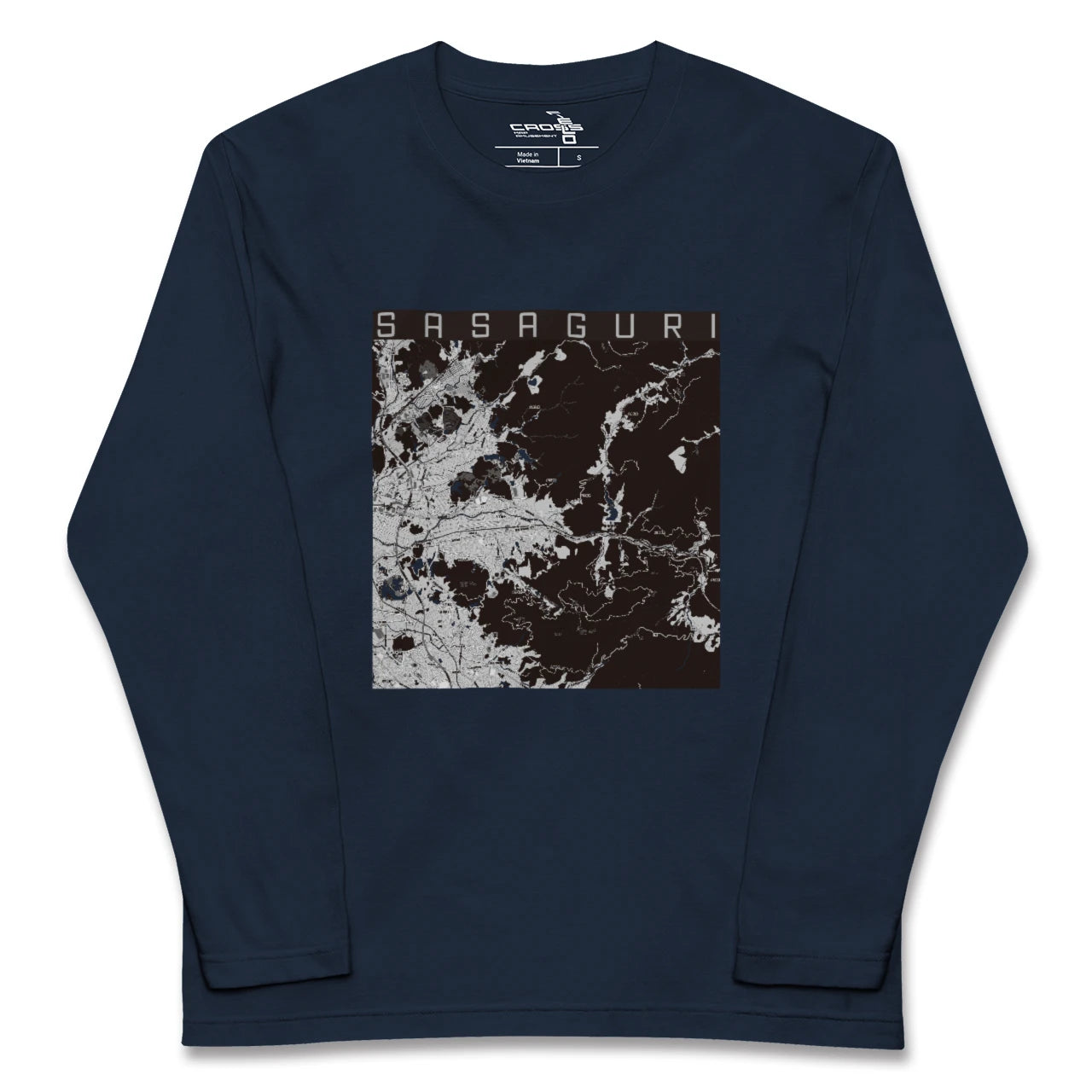 【篠栗（福岡県）】地図柄ロングスリーブTシャツ