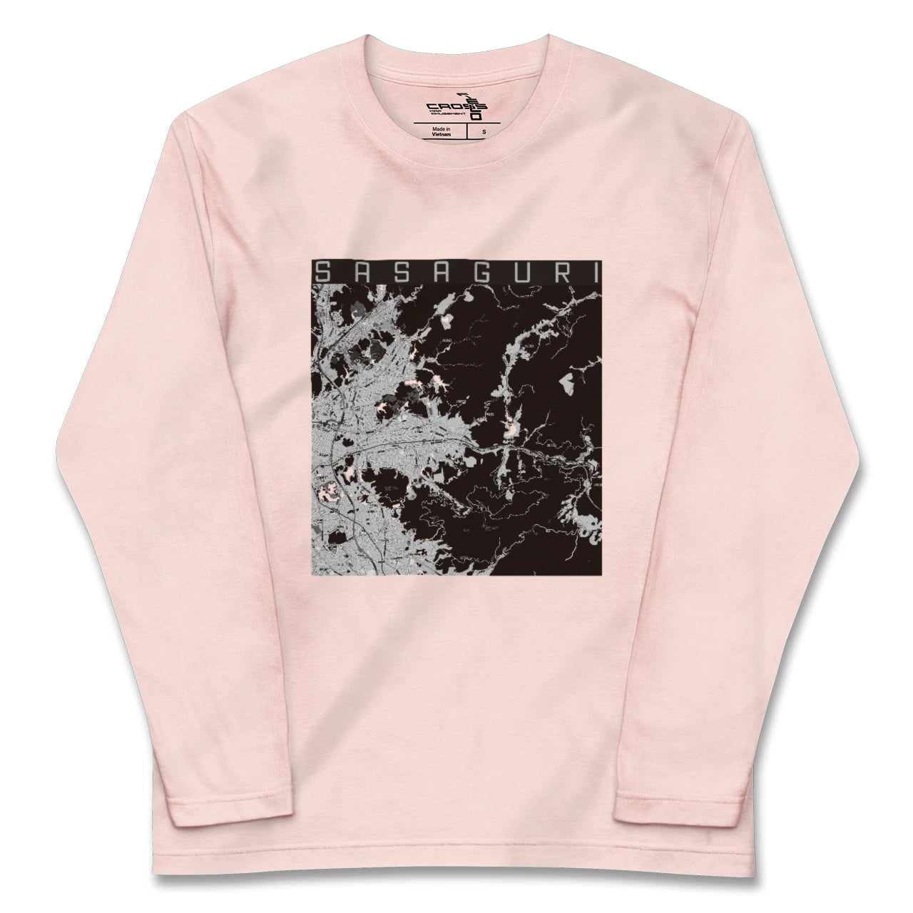 【篠栗（福岡県）】地図柄ロングスリーブTシャツ