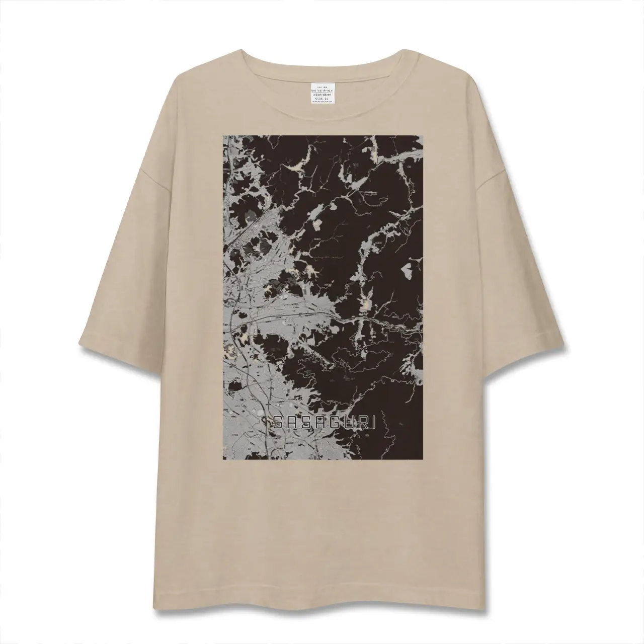 【篠栗（福岡県）】地図柄ビッグシルエットTシャツ