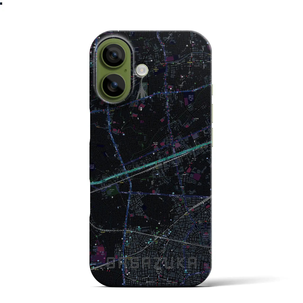 【笹塚（東京都）】地図柄iPhoneケース（バックカバータイプ）