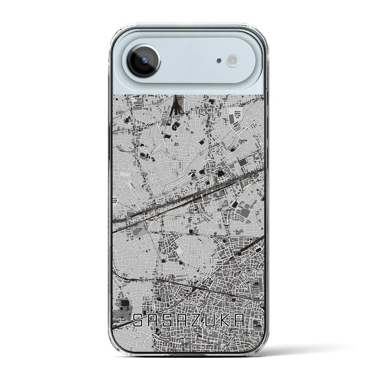 【笹塚（東京都）】地図柄iPhoneケース（クリアタイプ）