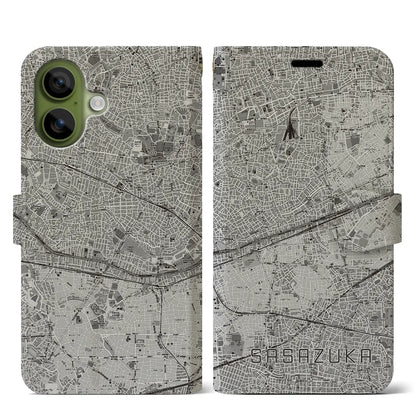 【笹塚（東京都）】地図柄iPhoneケース（手帳タイプ）