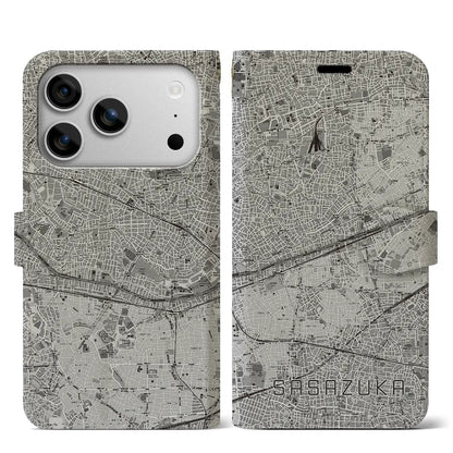 【笹塚（東京都）】地図柄iPhoneケース（手帳タイプ）