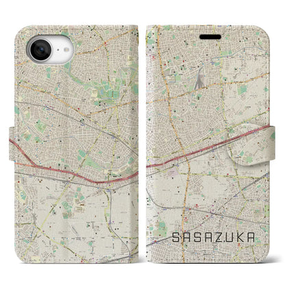 【笹塚（東京都）】地図柄iPhoneケース（手帳タイプ）