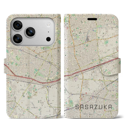 【笹塚（東京都）】地図柄iPhoneケース（手帳タイプ）