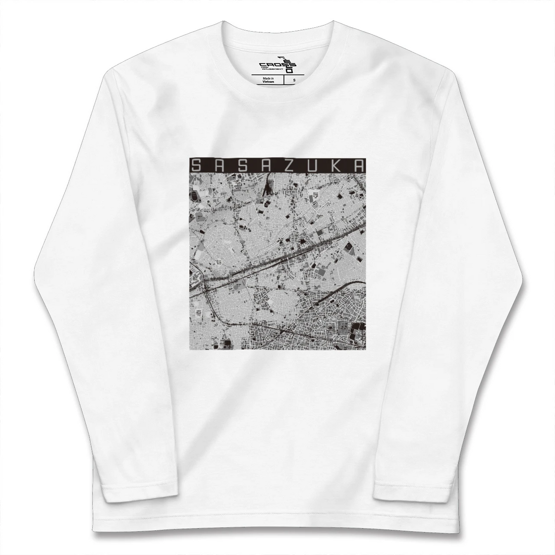 【笹塚(東京都)】地図柄ロングスリーブTシャツ