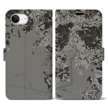 【佐世保（長崎県）】地図柄iPhoneケース（手帳タイプ）